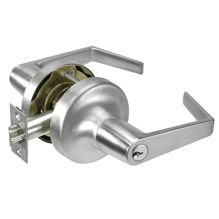 Yale Grade 2 Communicating Cylindrical Lock, Augusta Lever, Conventional Cylinder, Satin Chrome Finish AU5321LN 626